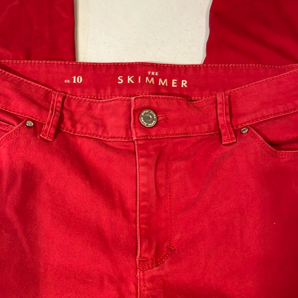 White House Black Market The Skimmer Red pants/jeans Size 10